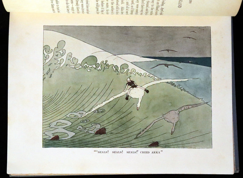 1911 Rare First illustrated Edition by Mary Hamilton Frye - THE WONDERFUL ADVENTURES OF NILS by Selma Lagerlof.