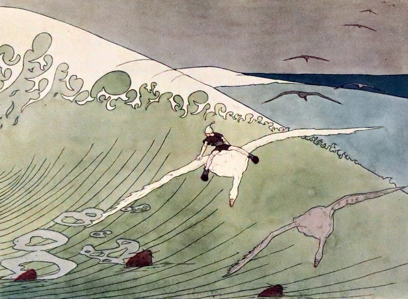 1911 Rare First illustrated Edition by Mary Hamilton Frye - THE WONDERFUL ADVENTURES OF NILS by Selma Lagerlof.