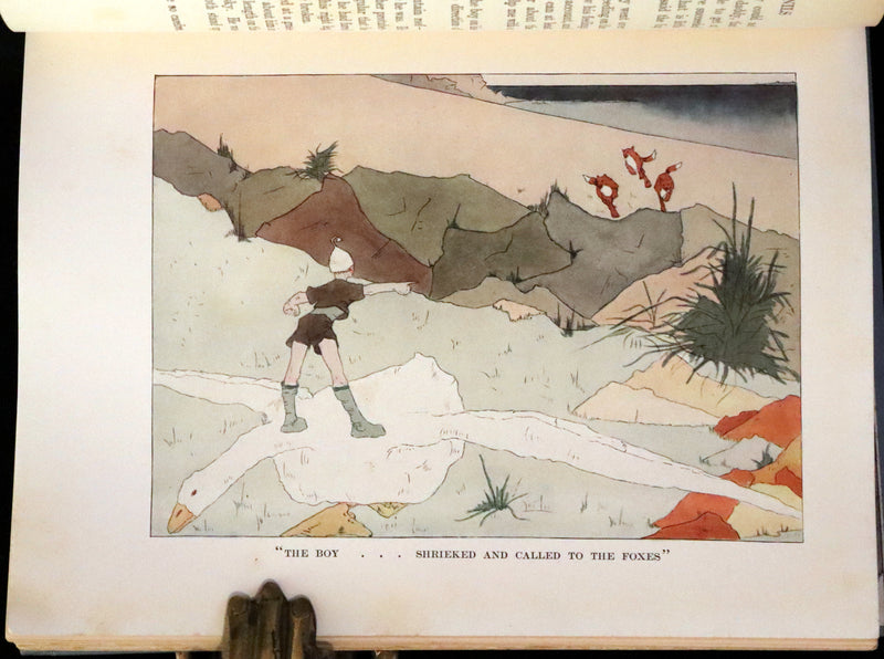 1911 Rare First illustrated Edition by Mary Hamilton Frye - THE WONDERFUL ADVENTURES OF NILS by Selma Lagerlof.