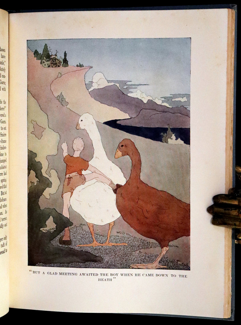 1911 Rare First illustrated Edition by Mary Hamilton Frye - THE WONDERFUL ADVENTURES OF NILS by Selma Lagerlof.