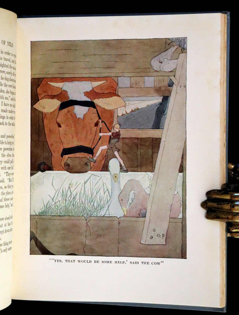 1911 Rare First illustrated Edition by Mary Hamilton Frye - THE WONDERFUL ADVENTURES OF NILS by Selma Lagerlof.