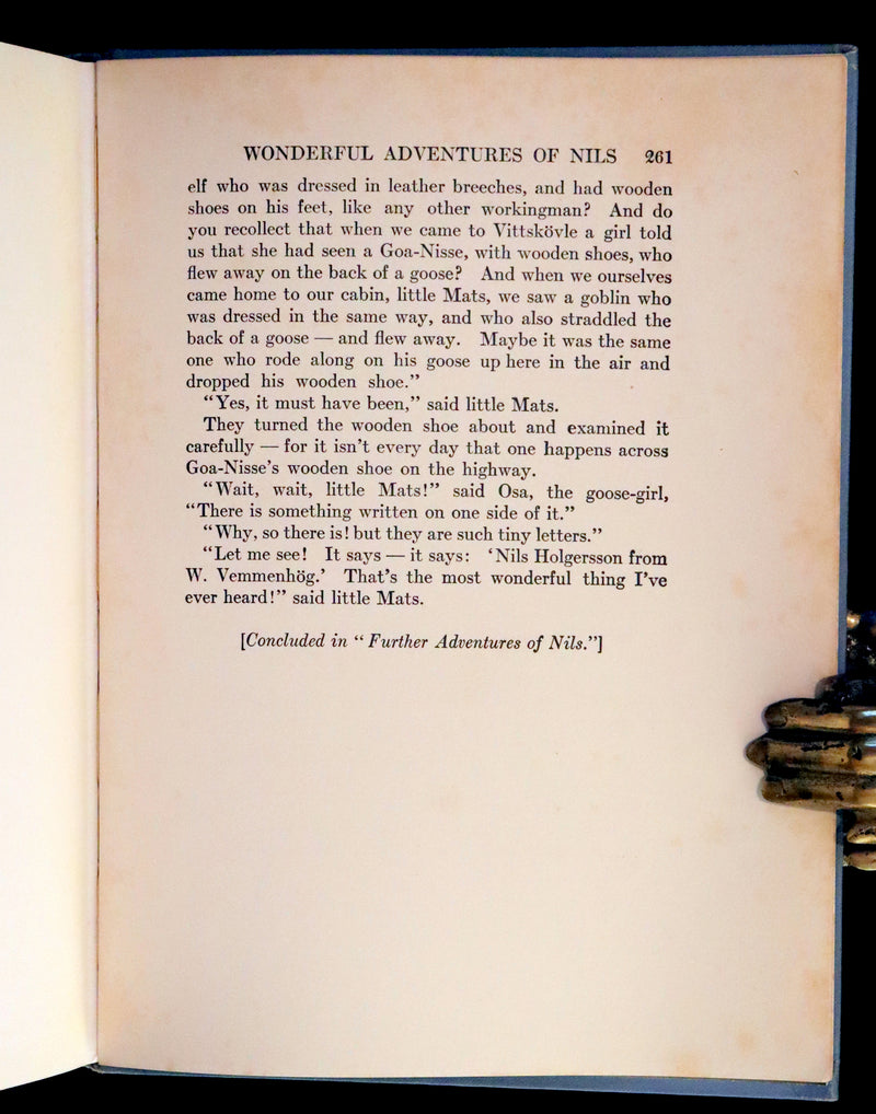 1911 Rare First illustrated Edition by Mary Hamilton Frye - THE WONDERFUL ADVENTURES OF NILS by Selma Lagerlof.