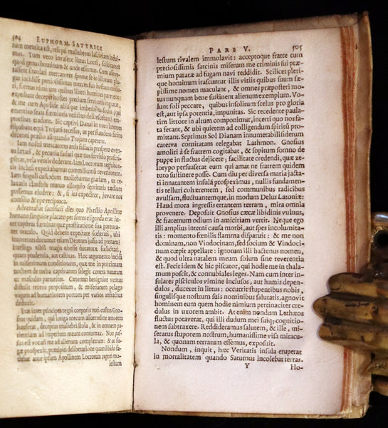 1655 Rare Latin Vellum Book - The Satyricon by Scottish writer John Barclay with account of the Gunpowder Plot of 1605.