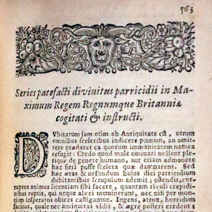 1655 Rare Latin Vellum Book - The Satyricon by Scottish writer John Barclay with account of the Gunpowder Plot of 1605.