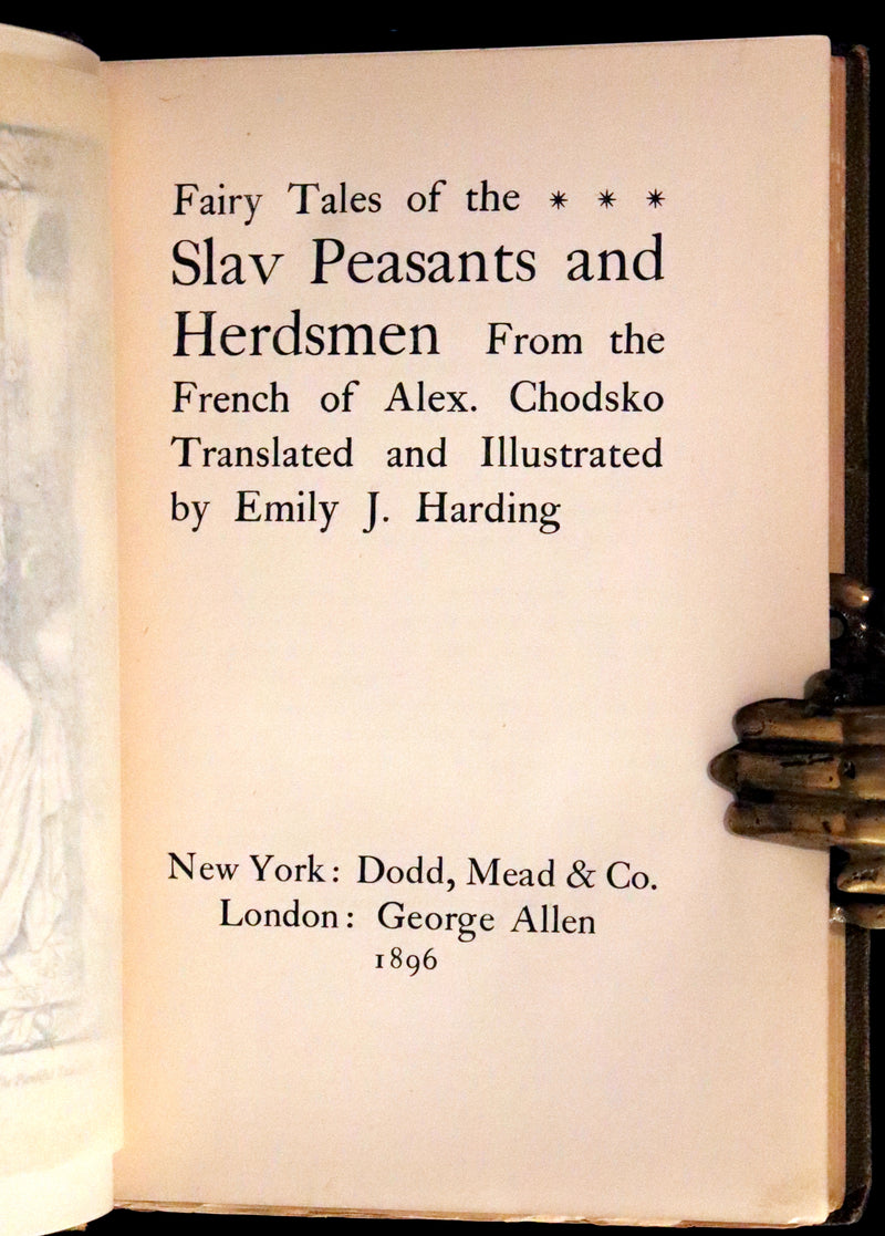 1896 Rare First Edition - Fairy Tales of the Slav Peasants & Herdsmen illustrated by Emily J. Harding.