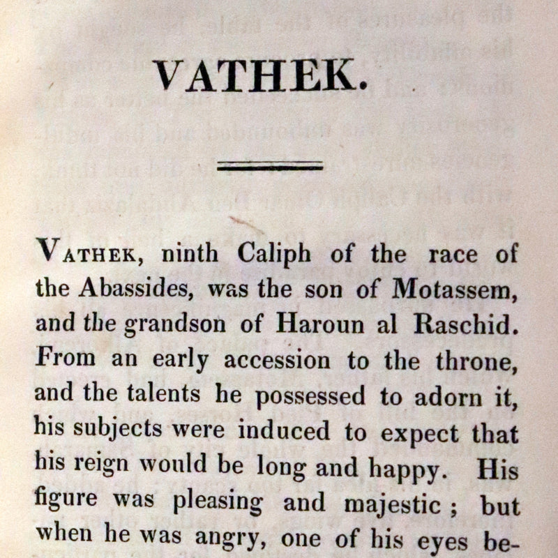 1832 Rare Gothic Book - Vathek (an Arabian Tale) by William Thomas Beckford.