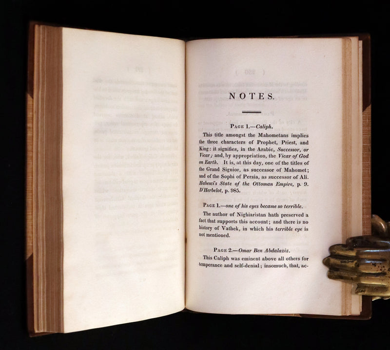 1832 Rare Gothic Book - Vathek (an Arabian Tale) by William Thomas Beckford.