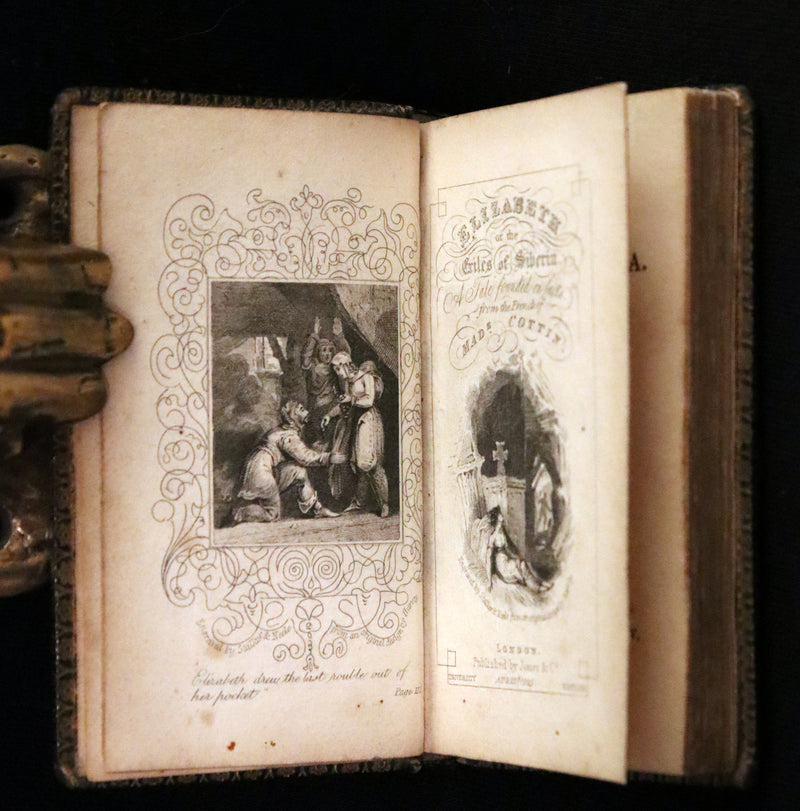 1825 Rare miniature Edition - ELIZABETH, or, The EXILES OF SIBERIA. A Tale, Founded on Facts by Madame Cottin.