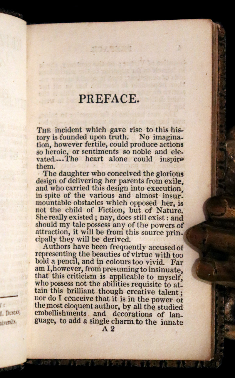 1825 Rare miniature Edition - ELIZABETH, or, The EXILES OF SIBERIA. A Tale, Founded on Facts by Madame Cottin.
