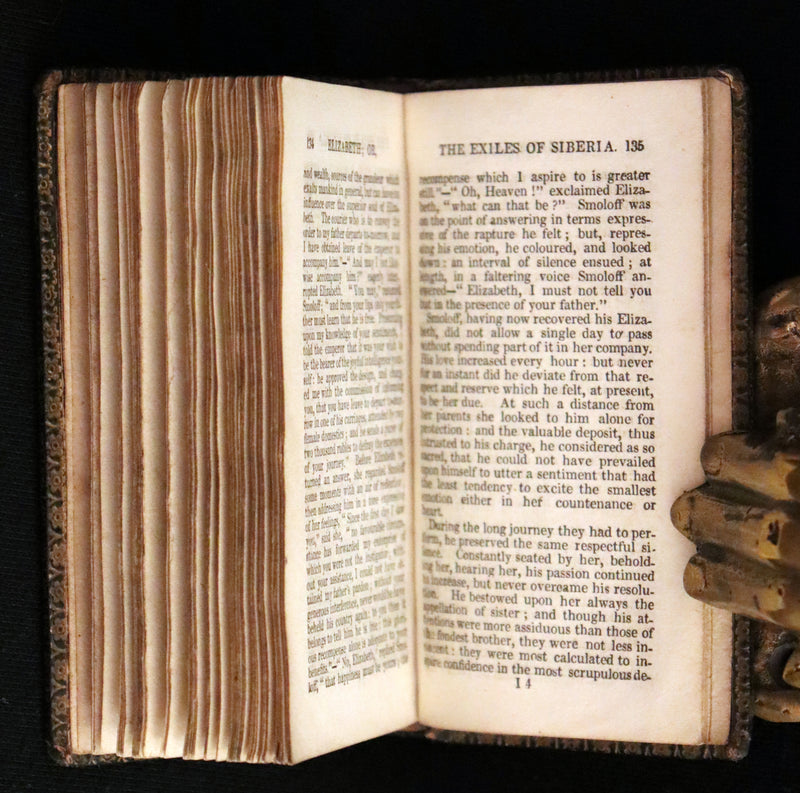1825 Rare miniature Edition - ELIZABETH, or, The EXILES OF SIBERIA. A Tale, Founded on Facts by Madame Cottin.