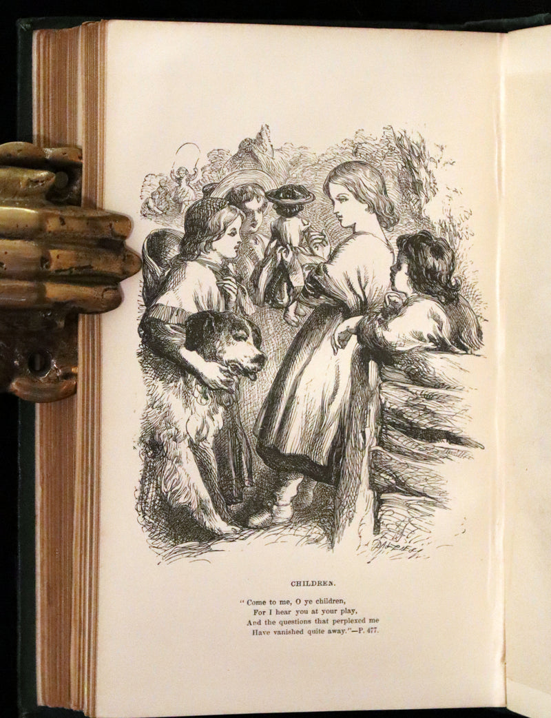 1866 Rare Book - The Poetical Works of Henry Wadsworth Longfellow. With Illustrations by John Gilbert.