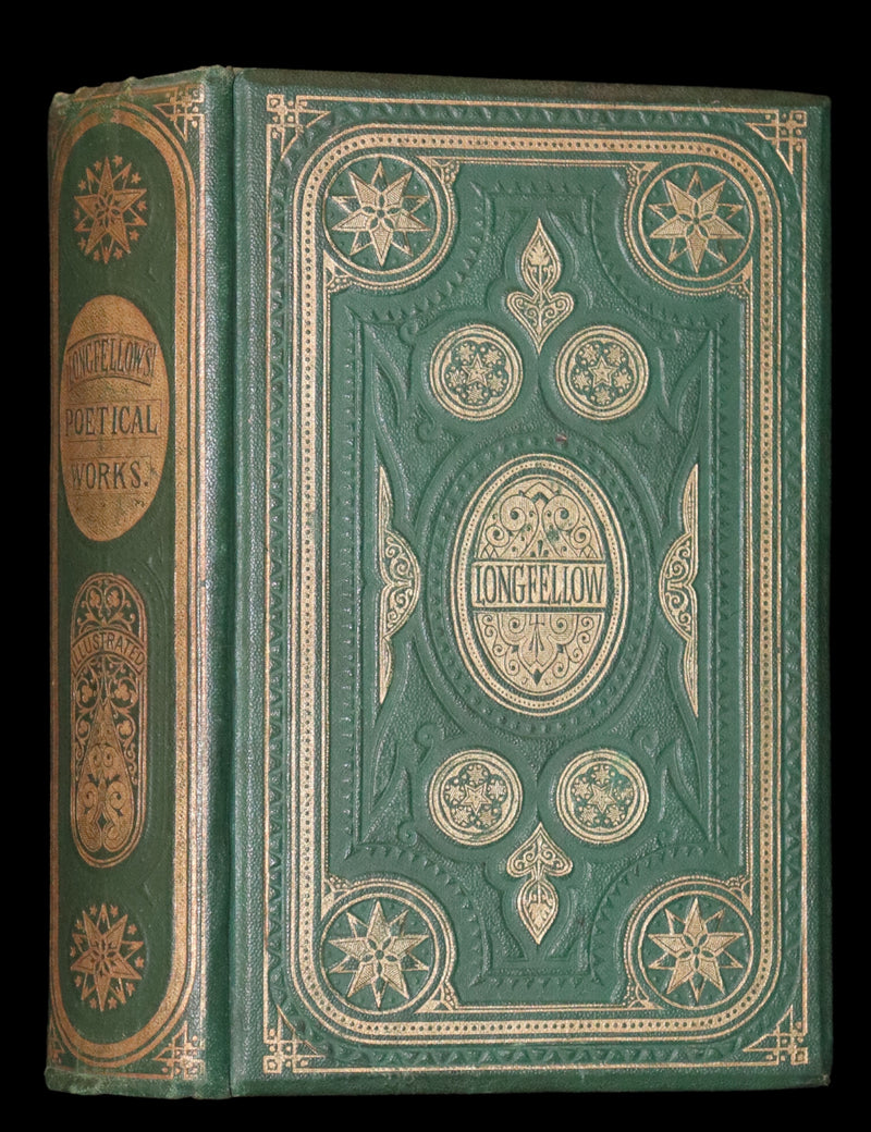 1866 Rare Book - The Poetical Works of Henry Wadsworth Longfellow. With Illustrations by John Gilbert.