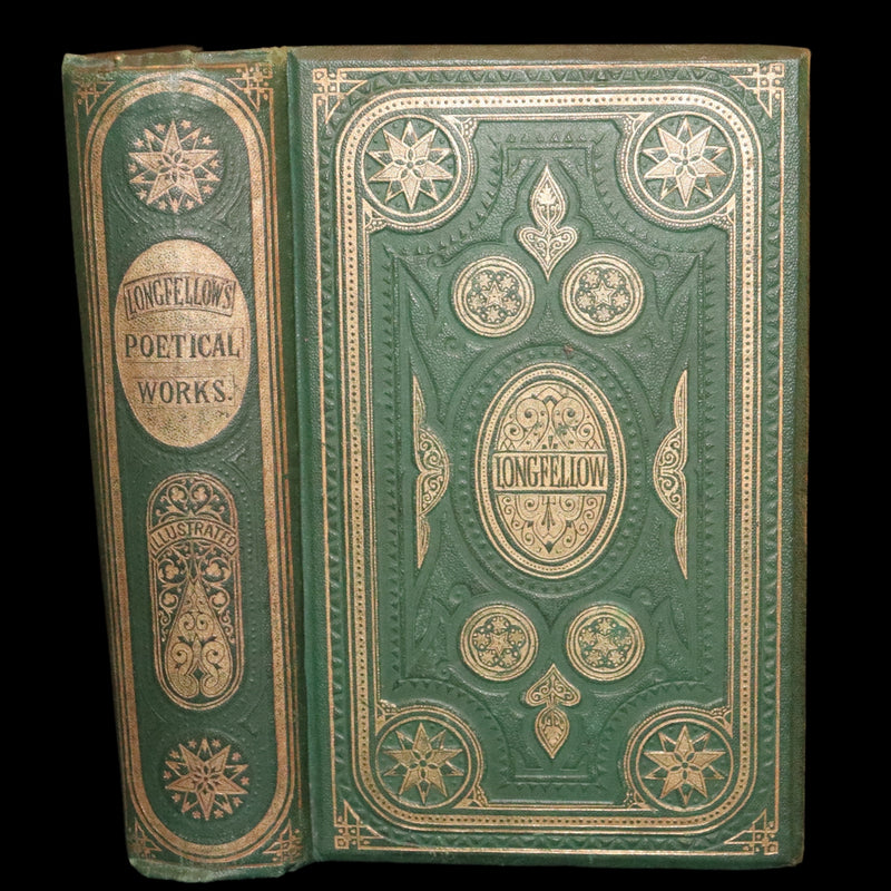 1866 Rare Book - The Poetical Works of Henry Wadsworth Longfellow. With Illustrations by John Gilbert.