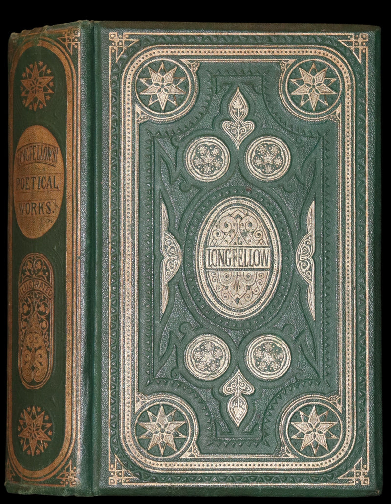 1866 Rare Book - The Poetical Works of Henry Wadsworth Longfellow. With Illustrations by John Gilbert.