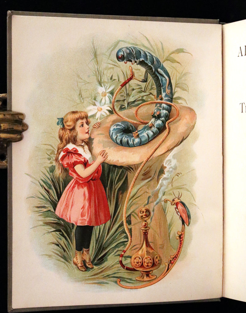 1898 Scarce Lothrop Edition - ALICE'S ADVENTURES IN WONDERLAND AND THROUGH THE LOOKING-GLASS. Illustrated in Color.