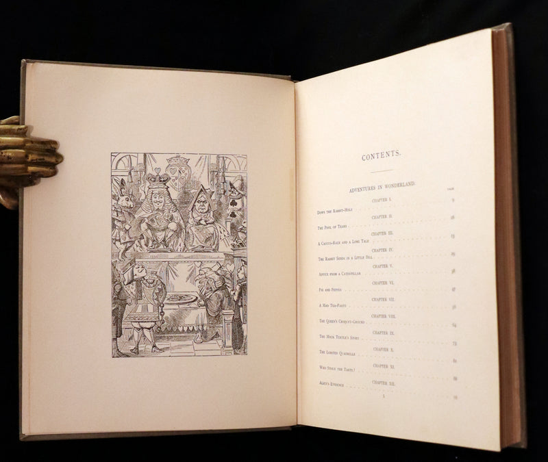 1898 Scarce Lothrop Edition - ALICE'S ADVENTURES IN WONDERLAND AND THROUGH THE LOOKING-GLASS. Illustrated in Color.