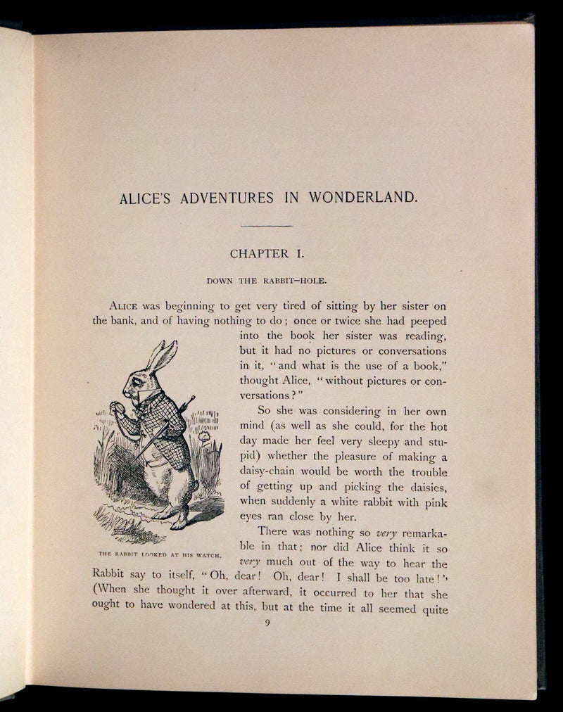 1898 Scarce Lothrop Edition - ALICE'S ADVENTURES IN WONDERLAND AND THROUGH THE LOOKING-GLASS. Illustrated in Color.