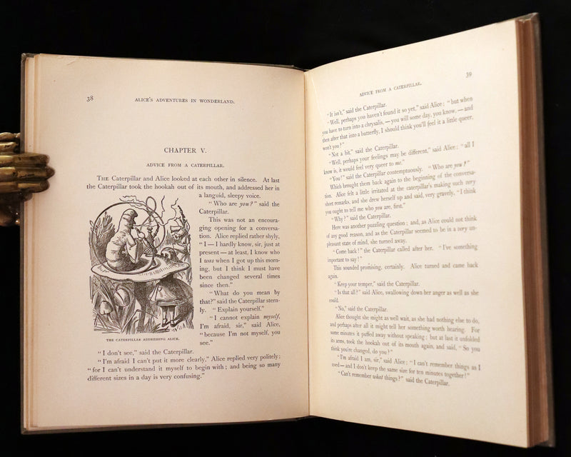 1898 Scarce Lothrop Edition - ALICE'S ADVENTURES IN WONDERLAND AND THROUGH THE LOOKING-GLASS. Illustrated in Color.