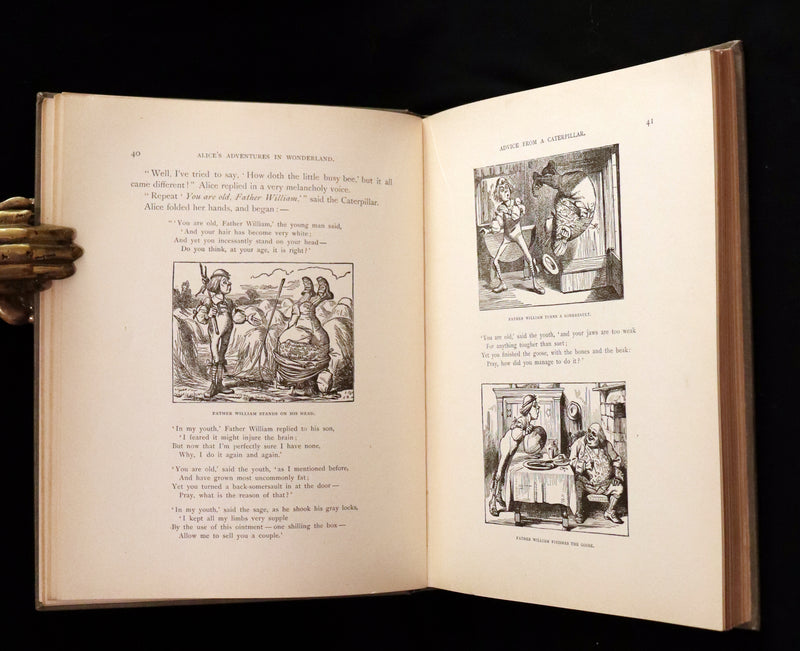 1898 Scarce Lothrop Edition - ALICE'S ADVENTURES IN WONDERLAND AND THROUGH THE LOOKING-GLASS. Illustrated in Color.