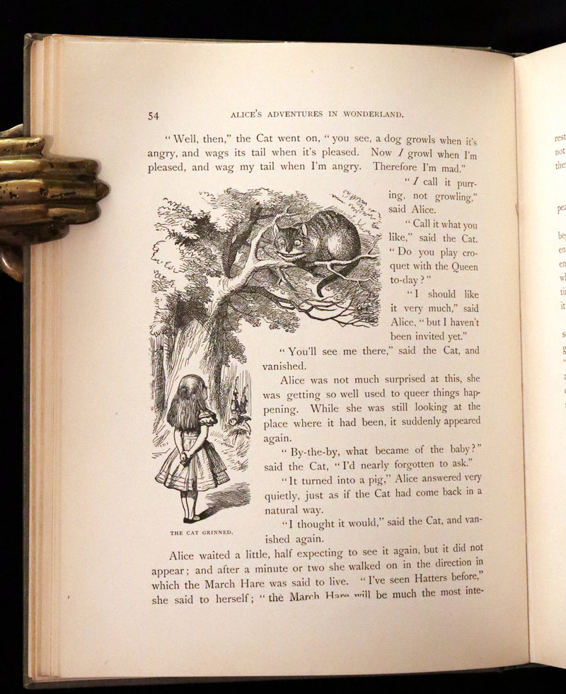1898 Scarce Lothrop Edition - ALICE'S ADVENTURES IN WONDERLAND AND THROUGH THE LOOKING-GLASS. Illustrated in Color.