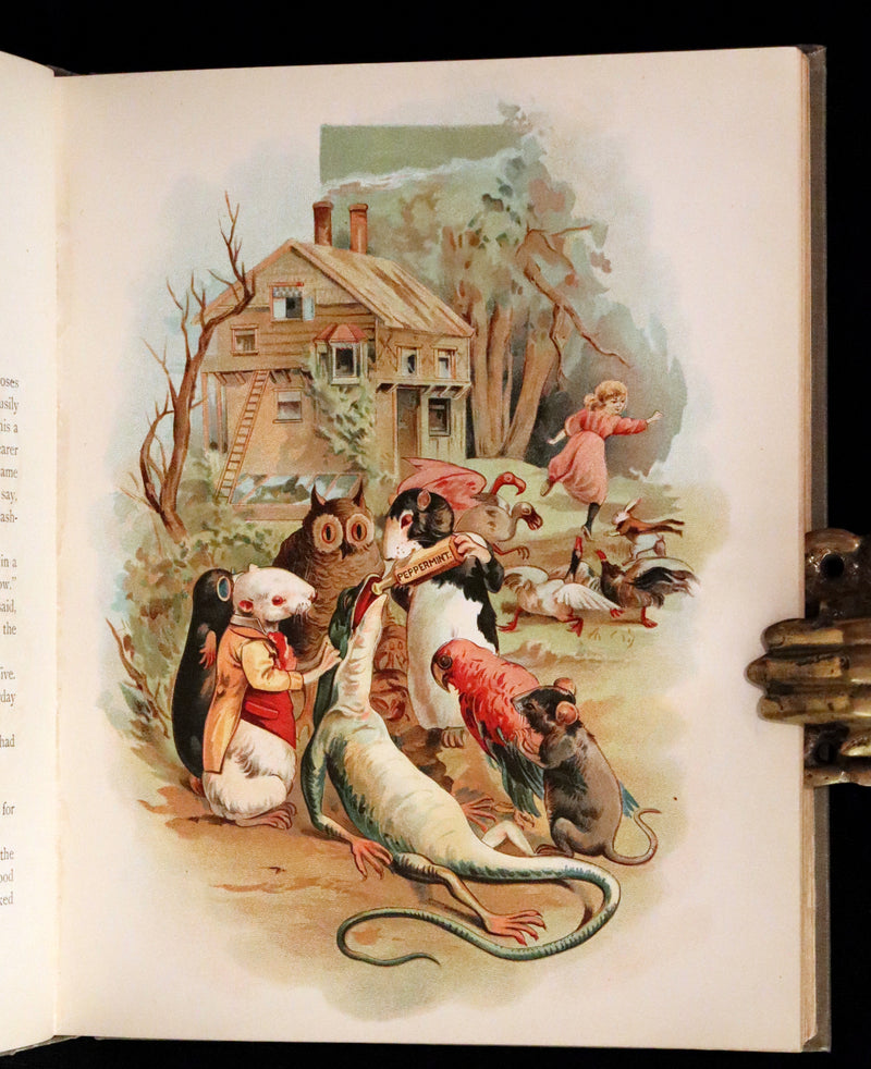 1898 Scarce Lothrop Edition - ALICE'S ADVENTURES IN WONDERLAND AND THROUGH THE LOOKING-GLASS. Illustrated in Color.