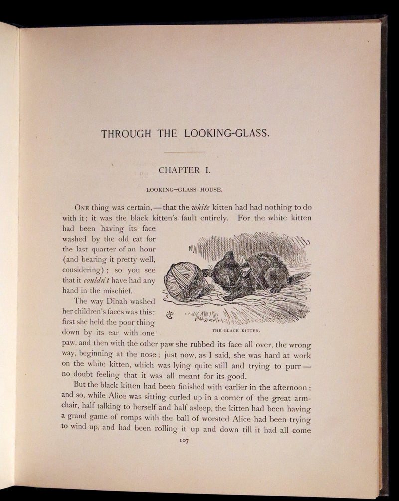 1898 Scarce Lothrop Edition - ALICE'S ADVENTURES IN WONDERLAND AND THROUGH THE LOOKING-GLASS. Illustrated in Color.