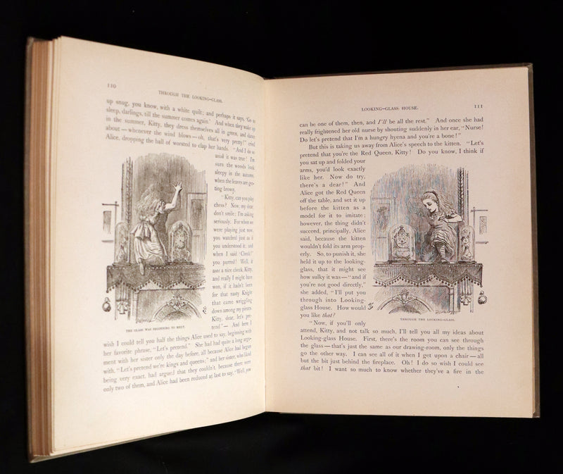 1898 Scarce Lothrop Edition - ALICE'S ADVENTURES IN WONDERLAND AND THROUGH THE LOOKING-GLASS. Illustrated in Color.