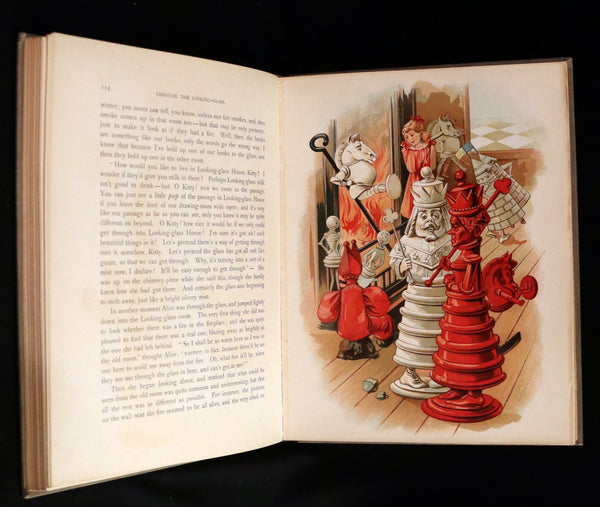 1898 Scarce Lothrop Edition - ALICE'S ADVENTURES IN WONDERLAND AND THROUGH THE LOOKING-GLASS. Illustrated in Color.