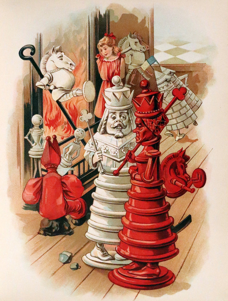 1898 Scarce Lothrop Edition - ALICE'S ADVENTURES IN WONDERLAND AND THROUGH THE LOOKING-GLASS. Illustrated in Color.