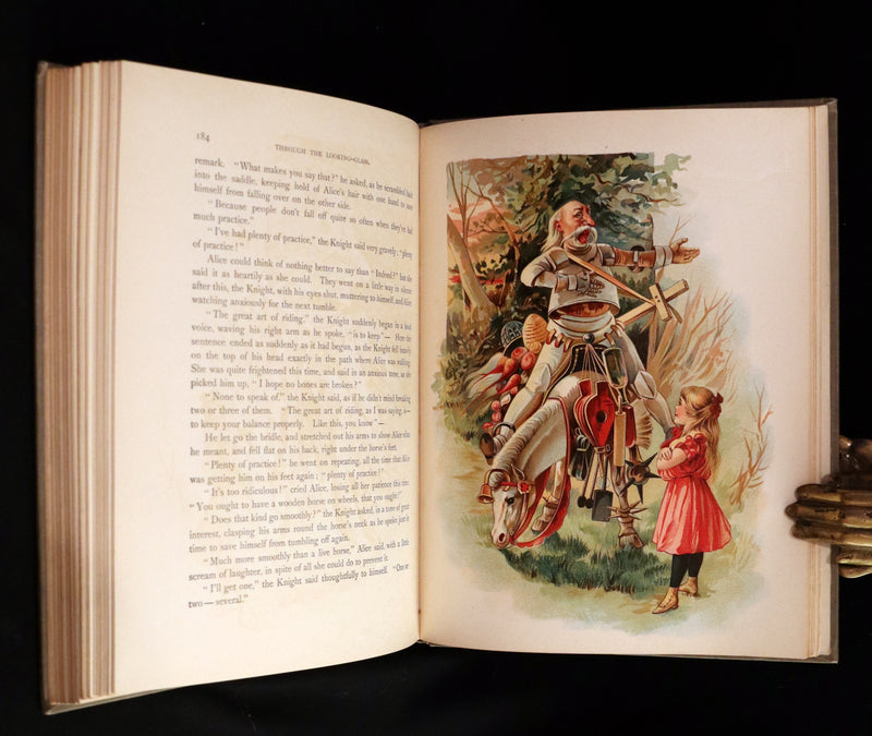 1898 Scarce Lothrop Edition - ALICE'S ADVENTURES IN WONDERLAND AND THROUGH THE LOOKING-GLASS. Illustrated in Color.