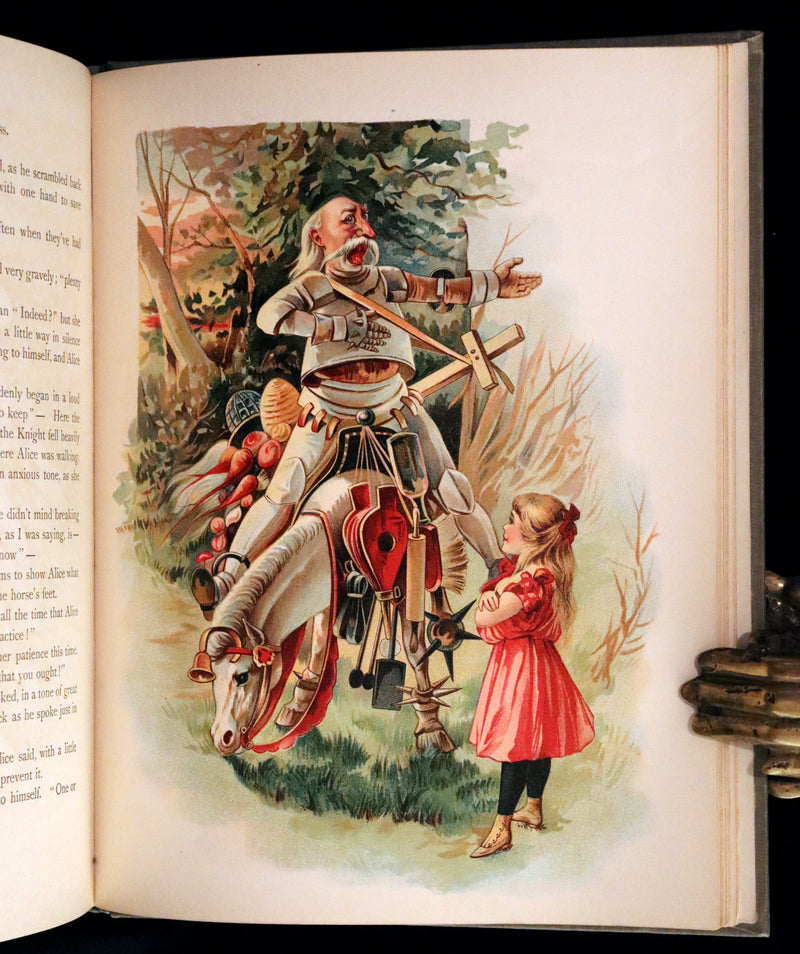 1898 Scarce Lothrop Edition - ALICE'S ADVENTURES IN WONDERLAND AND THROUGH THE LOOKING-GLASS. Illustrated in Color.