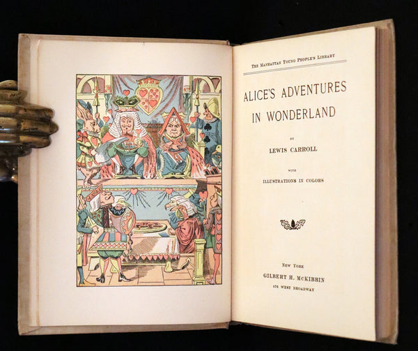 1899 Scarce McKibbin First Color Edition - ALICE'S ADVENTURES IN WONDERLAND by Lewis Carroll.