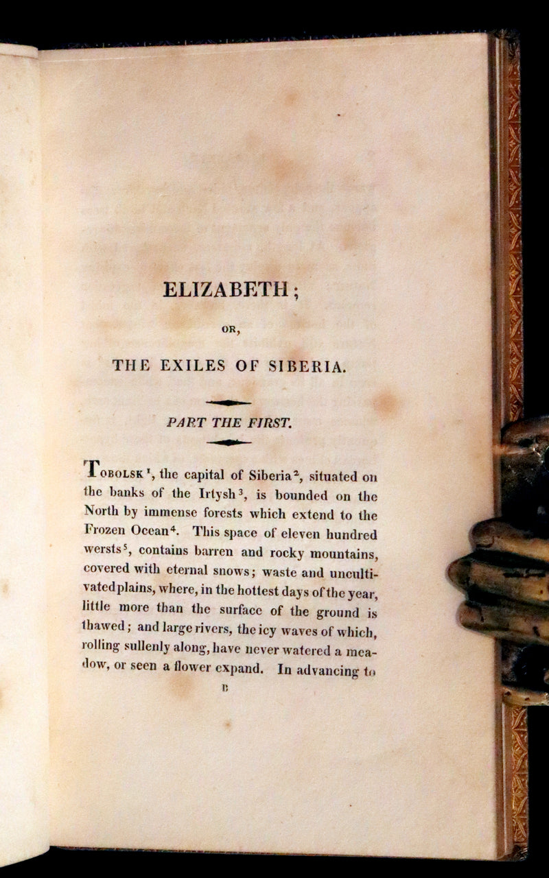 1817 Rare Edition - ELIZABETH, or, The EXILES OF SIBERIA. A Tale, Founded on Facts by Madame Cottin.