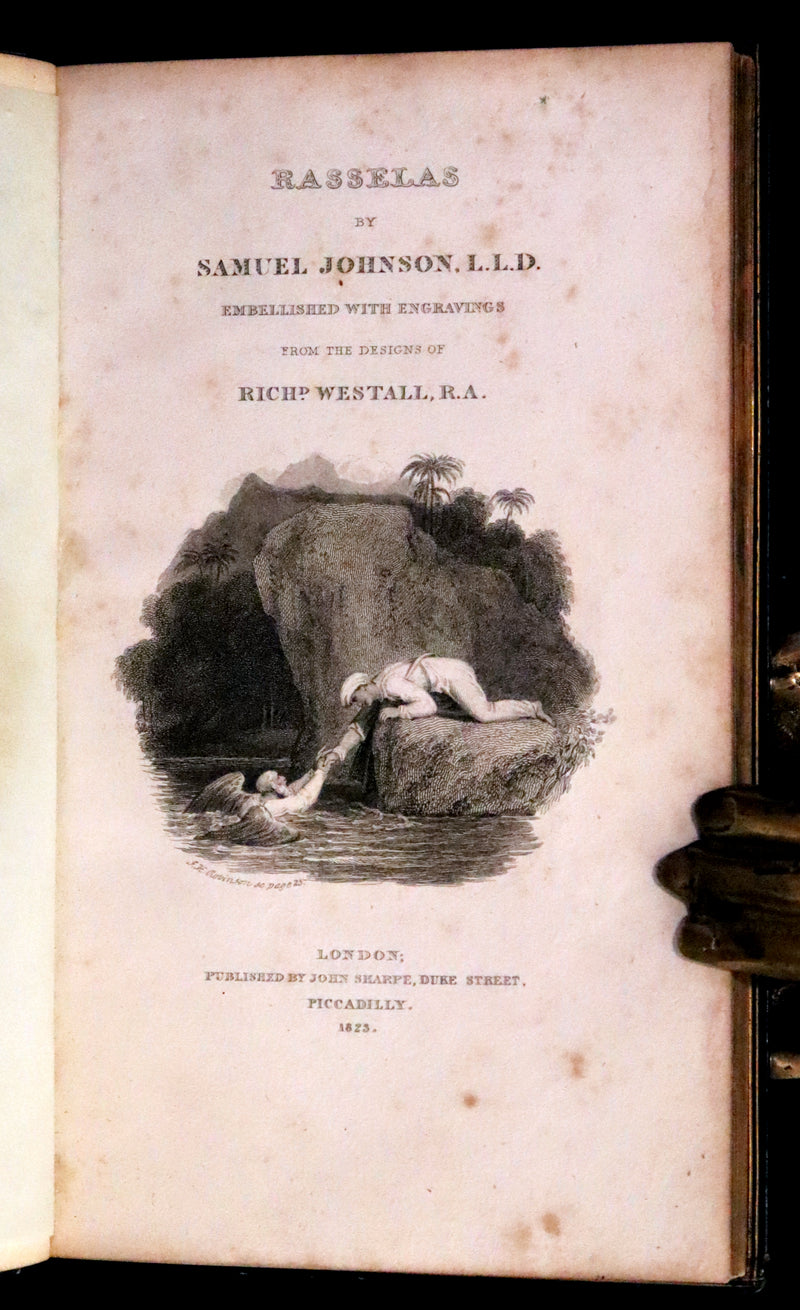 1822 Rare Book - THE HISTORY OF RASSELAS, PRINCE OF ABYSSINIA, A TALE by  Samuel Johnson. Illustrated.
