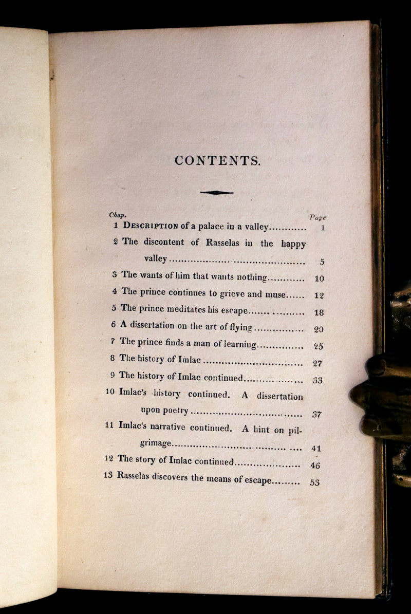 1822 Rare Book - THE HISTORY OF RASSELAS, PRINCE OF ABYSSINIA, A TALE by  Samuel Johnson. Illustrated.