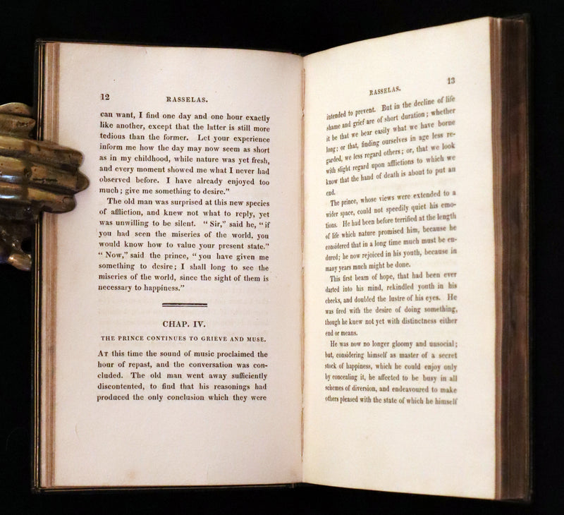 1822 Rare Book - THE HISTORY OF RASSELAS, PRINCE OF ABYSSINIA, A TALE by  Samuel Johnson. Illustrated.