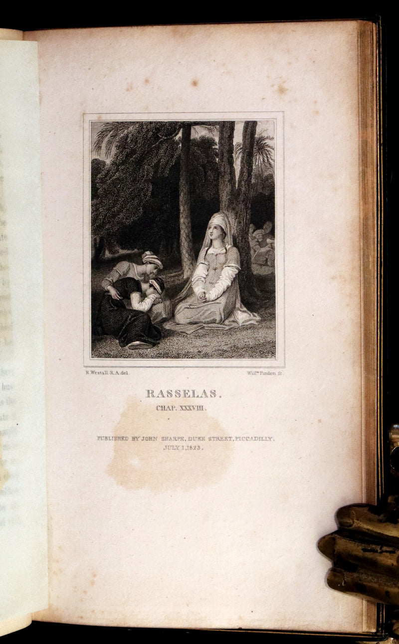 1822 Rare Book - THE HISTORY OF RASSELAS, PRINCE OF ABYSSINIA, A TALE by  Samuel Johnson. Illustrated.