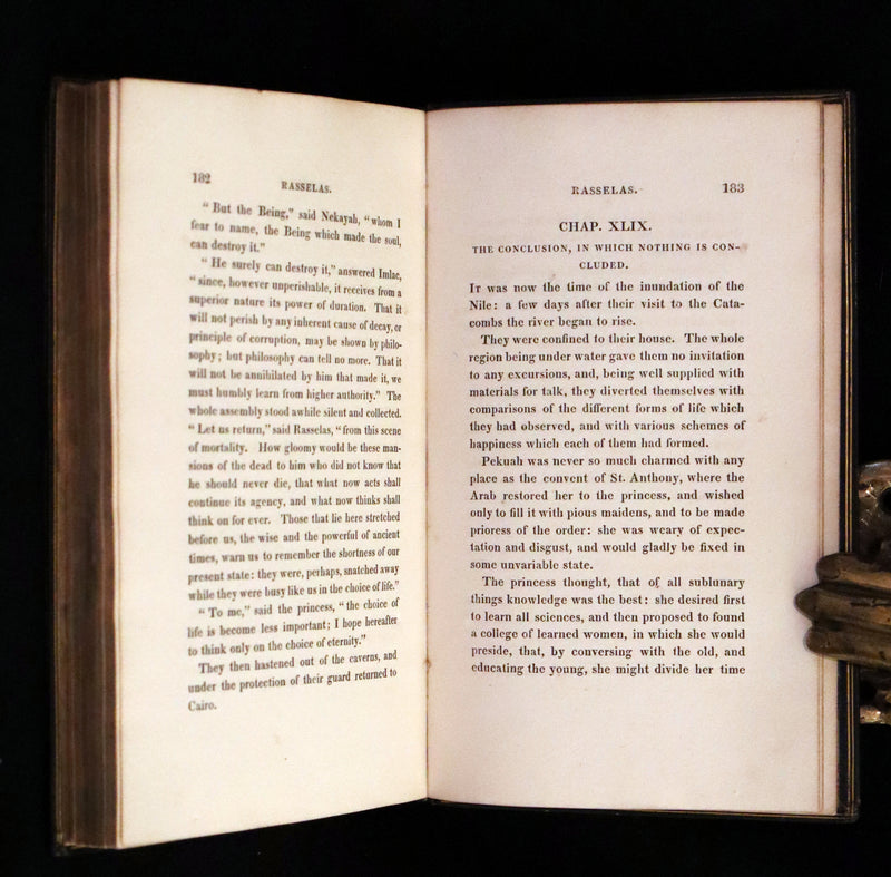 1822 Rare Book - THE HISTORY OF RASSELAS, PRINCE OF ABYSSINIA, A TALE by  Samuel Johnson. Illustrated.