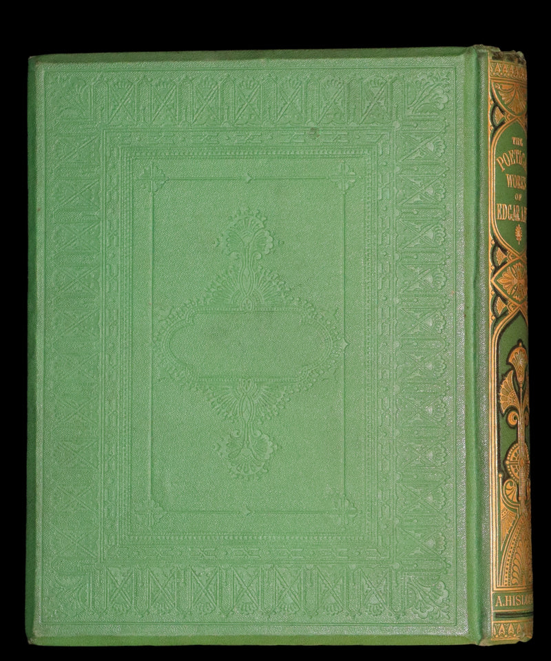 1869 Scarce Victorian Book - The Poetical Works of Edgar Allan Poe. Edinburgh Illustrated Edition.
