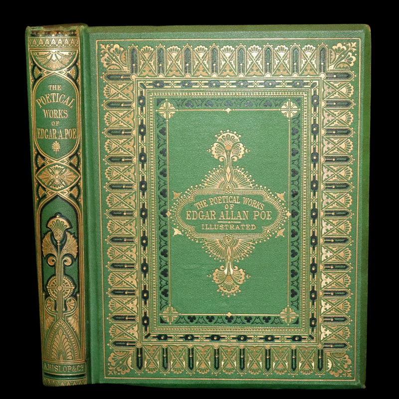 1869 Scarce Victorian Book - The Poetical Works of Edgar Allan Poe. Edinburgh Illustrated Edition.