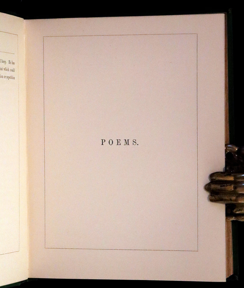 1869 Scarce Victorian Book - The Poetical Works of Edgar Allan Poe. Edinburgh Illustrated Edition.