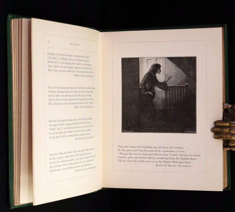 1869 Scarce Victorian Book - The Poetical Works of Edgar Allan Poe. Edinburgh Illustrated Edition.
