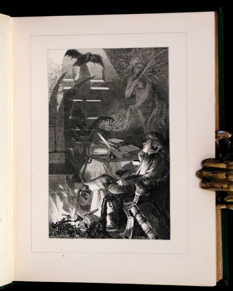 1869 Scarce Victorian Book - The Poetical Works of Edgar Allan Poe. Edinburgh Illustrated Edition.
