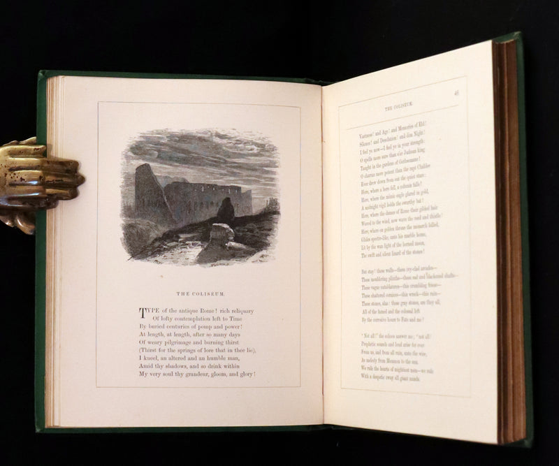 1869 Scarce Victorian Book - The Poetical Works of Edgar Allan Poe. Edinburgh Illustrated Edition.