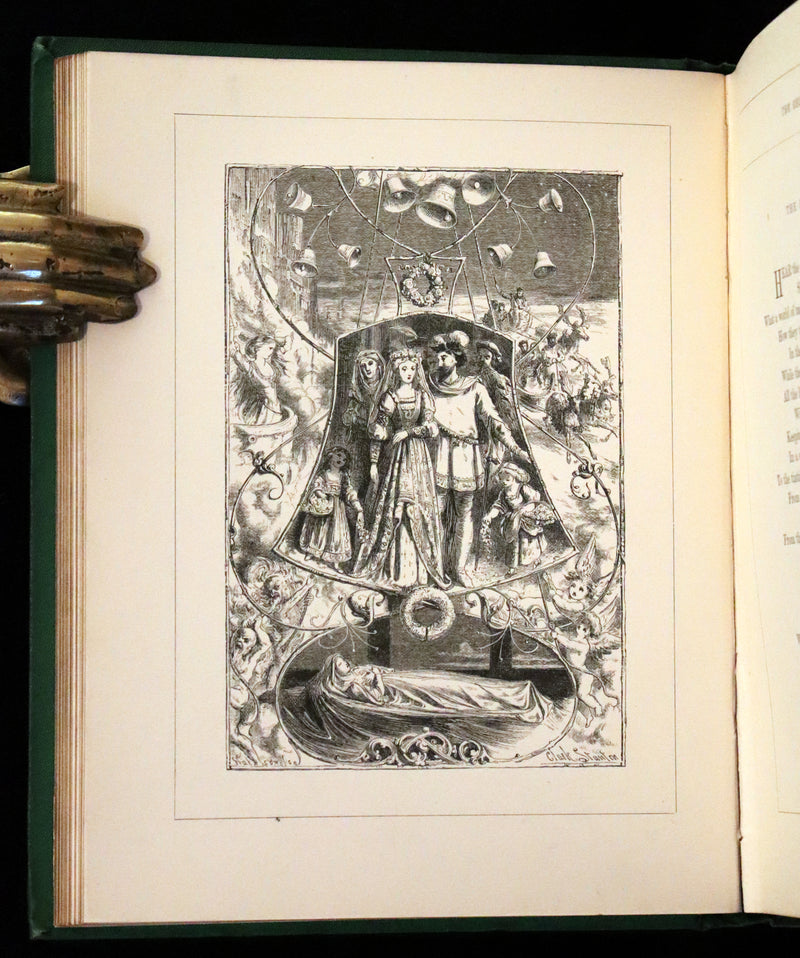 1869 Scarce Victorian Book - The Poetical Works of Edgar Allan Poe. Edinburgh Illustrated Edition.