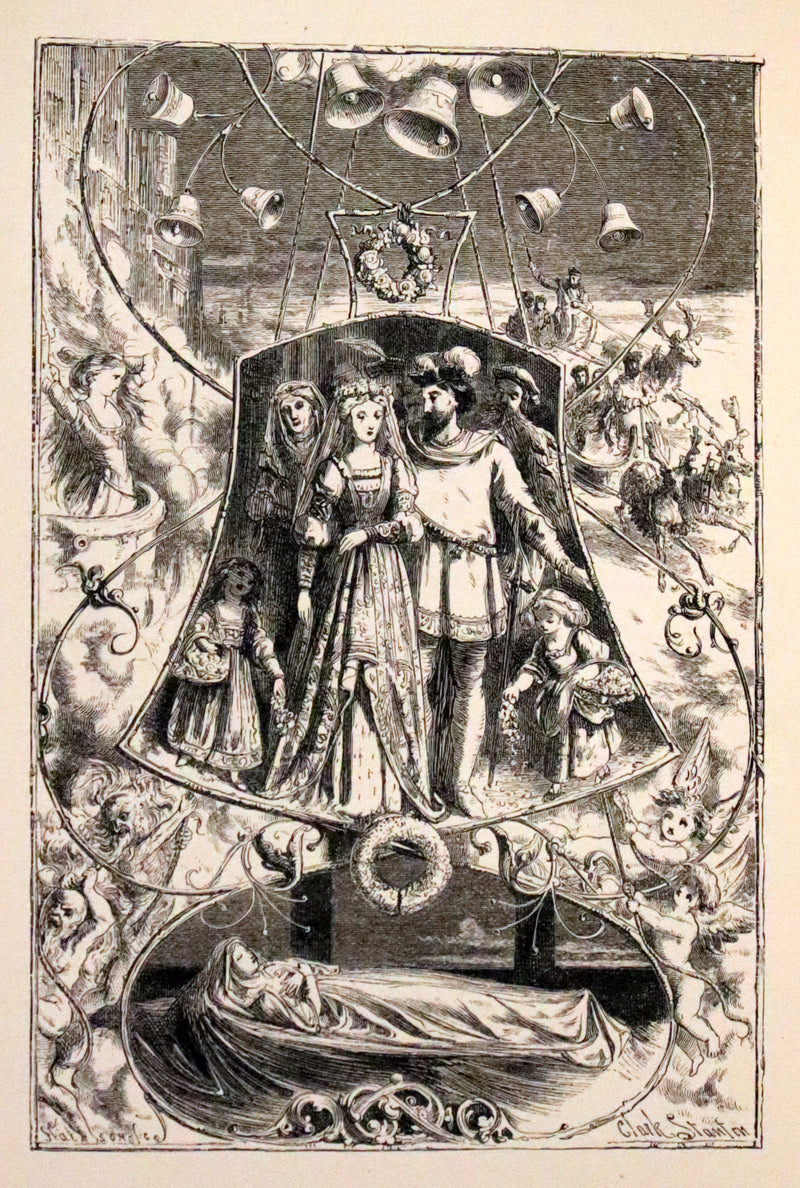 1869 Scarce Victorian Book - The Poetical Works of Edgar Allan Poe. Edinburgh Illustrated Edition.