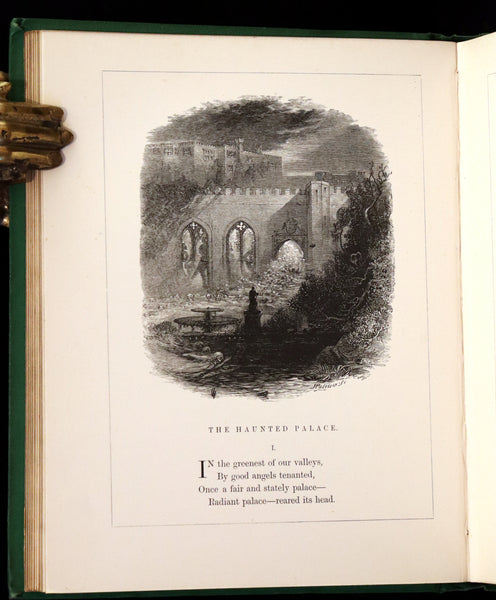 1869 Scarce Victorian Book - The Poetical Works of Edgar Allan Poe. Edinburgh Illustrated Edition.