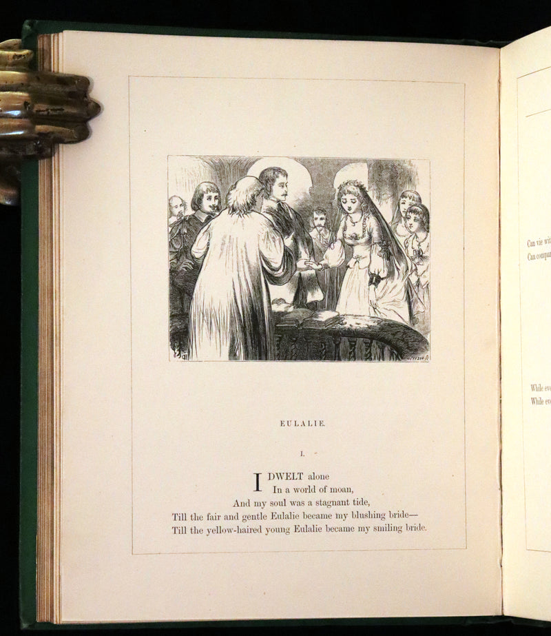1869 Scarce Victorian Book - The Poetical Works of Edgar Allan Poe. Edinburgh Illustrated Edition.