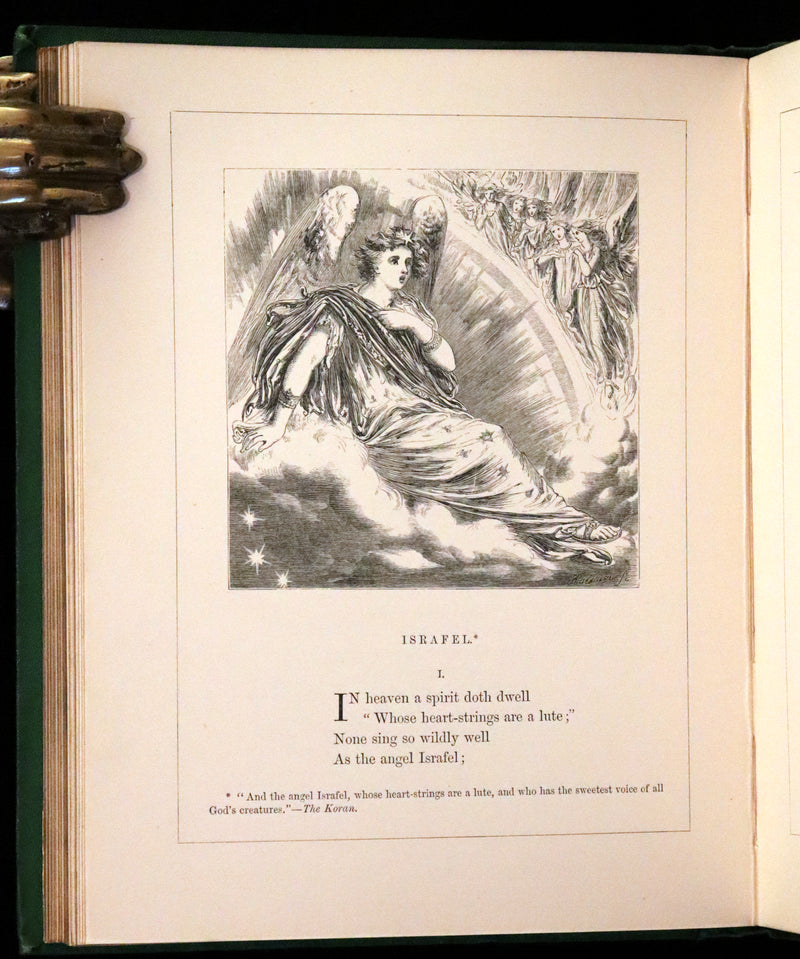 1869 Scarce Victorian Book - The Poetical Works of Edgar Allan Poe. Edinburgh Illustrated Edition.