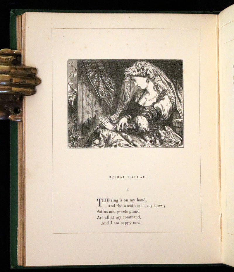 1869 Scarce Victorian Book - The Poetical Works of Edgar Allan Poe. Edinburgh Illustrated Edition.